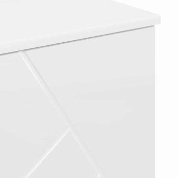 Badezimmermöbel Set 3 pcs Hochglanz-Weiß 76,5 x 35 x 64 cm
