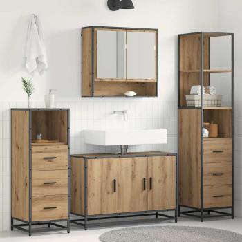 ARDEBO.de - Badezimmermöbel Set mit Tür 4 pcs Artisan-Eiche 90 x 33 x 60 cm