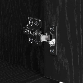 Badezimmermöbel Set 3 pcs Schwarz Eichen-Optik 65 x 33 x 60 cm