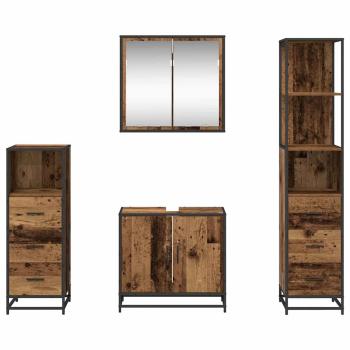 Badezimmermöbel Set 4 pcs Altholz 65 x 33 x 60 cm Holzwerkstoff