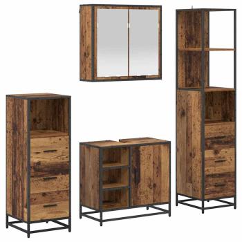 Badezimmermöbel Set 4 pcs Altholz 65 x 33 x 60 cm Holzwerkstoff