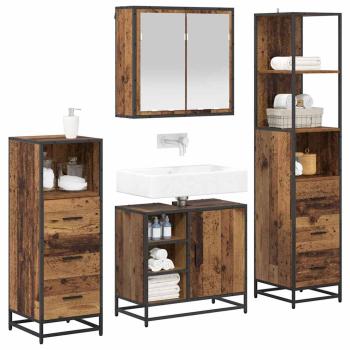 Badezimmermöbel Set 4 pcs Altholz 65 x 33 x 60 cm Holzwerkstoff