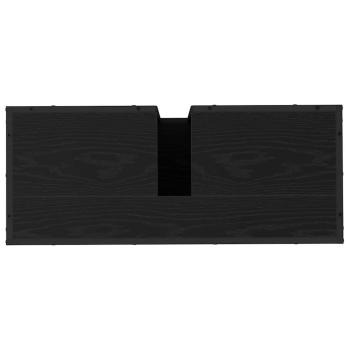 Badezimmermöbel Set 3 pcs Schwarz Eichen-Optik 80 x 33 x 60 cm