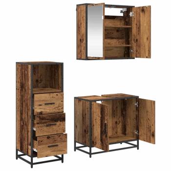 Badezimmermöbel Set 3 pcs Altholz 65 x 33 x 60 cm Holzwerkstoff