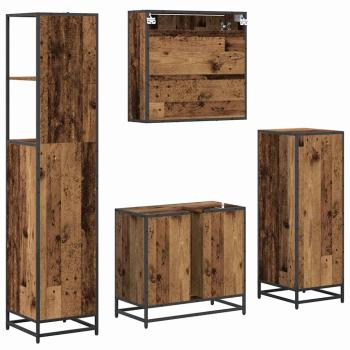 Badezimmermöbel Set 4 pcs Altholz 65 x 33 x 60 cm Holzwerkstoff