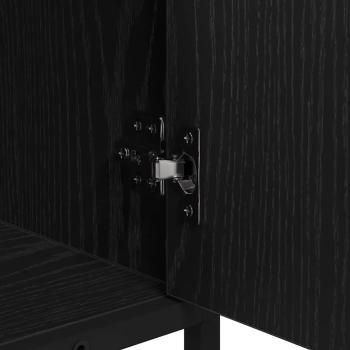 Badezimmermöbel Set 4 pcs Schwarz Eichen-Optik 65 x 33 x 60 cm