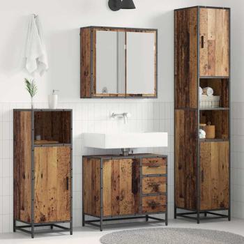 ARDEBO.de - Badezimmermöbel Set 3 pcs Altholz 65 x 33 x 60 cm Holzwerkstoff