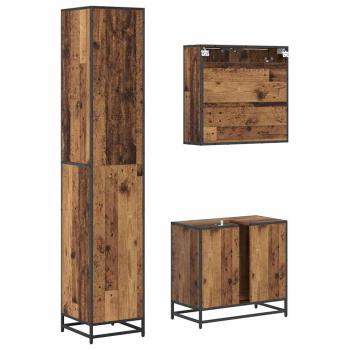 Badezimmermöbel Set 3 pcs Altholz 65 x 33 x 60 cm Holzwerkstoff