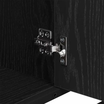 Badezimmermöbel Set 3 pcs Schwarz Eichen-Optik 90 x 33 x 60 cm