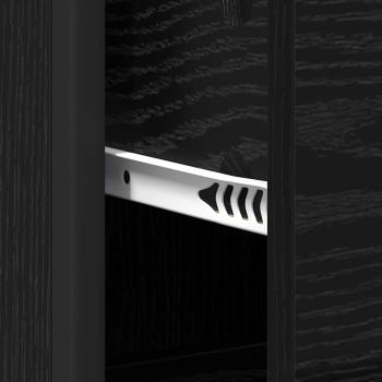 Badezimmermöbel Set 4 pcs Schwarz Eichen-Optik 65 x 33 x 60 cm