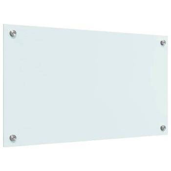 Küchenrückwand Weiß 70 x 40 x 0.8 cm Gehärtetes Glas