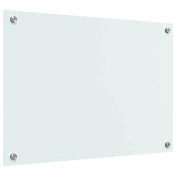 ARDEBO.de - Küchenrückwand Weiß 70 x 50 x 0,8 cm Gehärtetes Glas