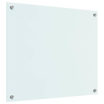 ARDEBO.de - Küchenrückwand Weiß 70 x 60 x 0.8 cm Gehärtetes Glas