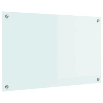 Küchenrückwand Weiß 80 x 50 x 0.8 cm Gehärtetes Glas