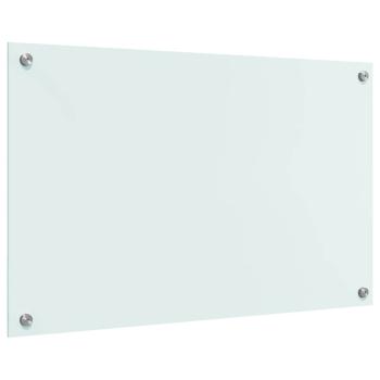 Küchenrückwand Weiß 80 x 50 x 0.8 cm Gehärtetes Glas
