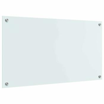 Küchenrückwand Weiß 90 x 50 x 0.8 cm Gehärtetes Glas