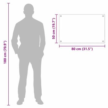 Küchenrückwand Transparent 80 x 50 x 0.8 cm Gehärtetes Glas