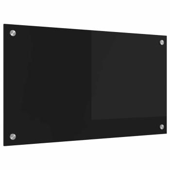 Küchenrückwand Schwarz 70 x 40 x 0.8 cm Gehärtetes Glas