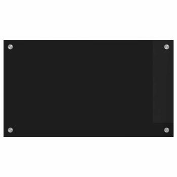 Küchenrückwand Schwarz 70 x 40 x 0.8 cm Gehärtetes Glas