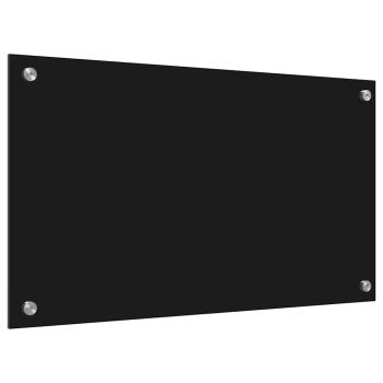 Küchenrückwand Schwarz 70 x 40 x 0.8 cm Gehärtetes Glas