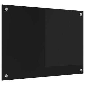 Küchenrückwand Schwarz 70 x 50 x 0,8 cm Gehärtetes Glas