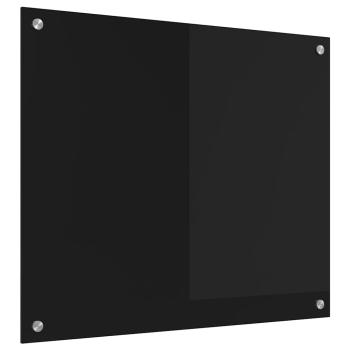 Küchenrückwand Schwarz 70 x 60 x 0.8 cm Gehärtetes Glas