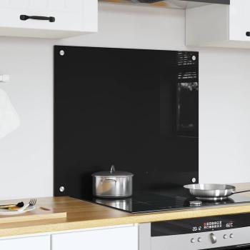Küchenrückwand Schwarz 70 x 60 x 0.8 cm Gehärtetes Glas