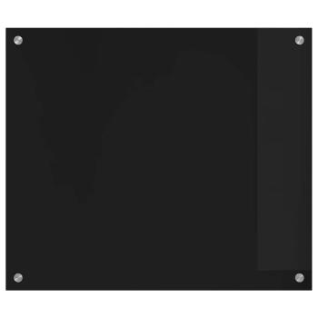 Küchenrückwand Schwarz 70 x 60 x 0.8 cm Gehärtetes Glas