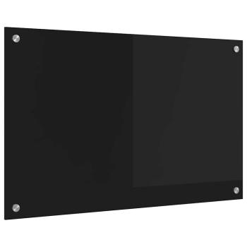 Küchenrückwand Schwarz 80 x 50 x 0.8 cm Gehärtetes Glas