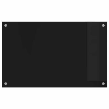 Küchenrückwand Schwarz 80 x 50 x 0.8 cm Gehärtetes Glas