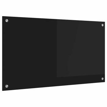 Küchenrückwand Schwarz 90 x 50 x 0.8 cm Gehärtetes Glas