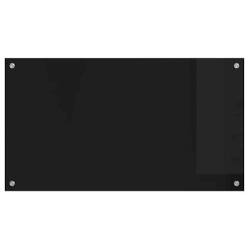 Küchenrückwand Schwarz 90 x 50 x 0.8 cm Gehärtetes Glas