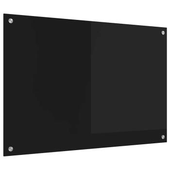 Küchenrückwand Schwarz 90 x 60 x 0.8 cm Gehärtetes Glas