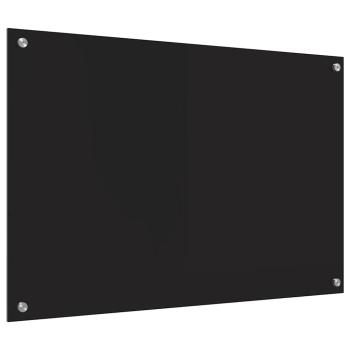 Küchenrückwand Schwarz 90 x 60 x 0.8 cm Gehärtetes Glas