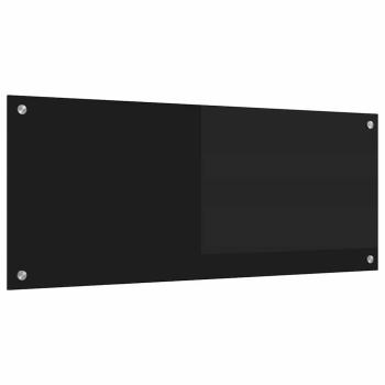 Küchenrückwand Schwarz 100 x 40 x 0,8 cm Gehärtetes Glas