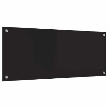 Küchenrückwand Schwarz 100 x 40 x 0,8 cm Gehärtetes Glas
