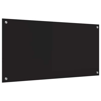 Küchenrückwand Schwarz 100 x 50 x 0,8 cm Gehärtetes Glas