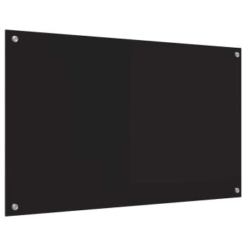 Küchenrückwand Schwarz 100 x 60 x 0,8 cm Gehärtetes Glas