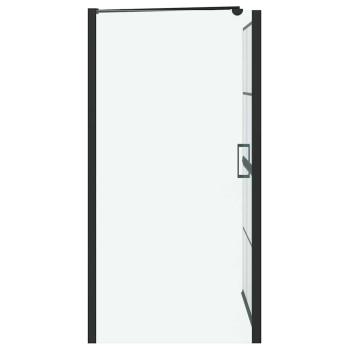 Bad-Duschschirm Schwarz und Transparent 80 x 67 x 129.5 cm