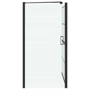 Bad-Duschschirm Schwarz und Transparent 100 x 67 x 129.5 cm