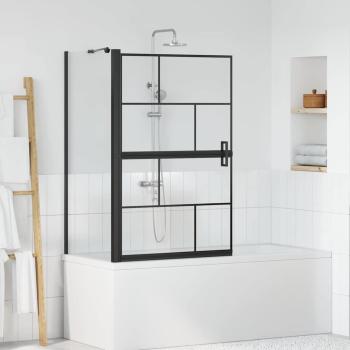 ARDEBO.de - Bad-Duschschirm Schwarz und Transparent 80 x 67 x 129.5 cm