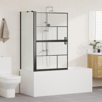 Bad-Duschschirm Schwarz und Transparent 80 x 67 x 129.5 cm