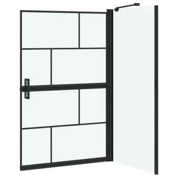 Bad-Duschschirm Schwarz und Transparent 80 x 67 x 129.5 cm