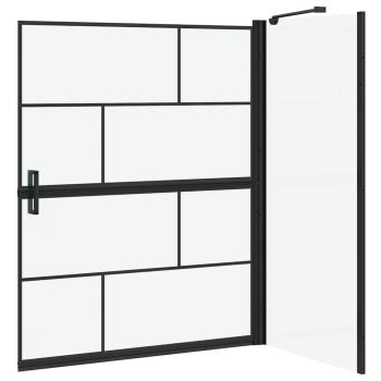 Bad-Duschschirm Schwarz und Transparent 100 x 67 x 129.5 cm