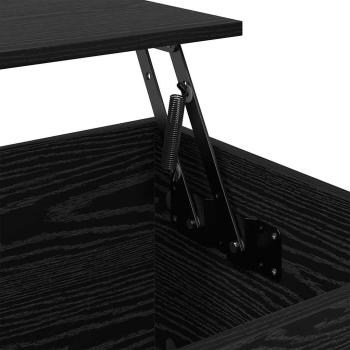 Couchtisch Schwarz Eichen-Optik 60 x 44.5 x 45 cm Holzwerkstoff