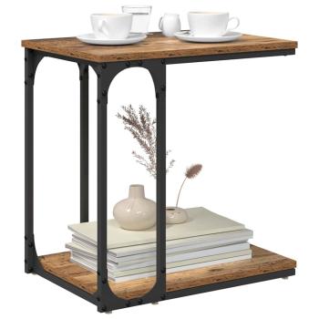 Beistelltisch mit Regal Altholz 50 x 35 x 52 cm Holzwerkstoff