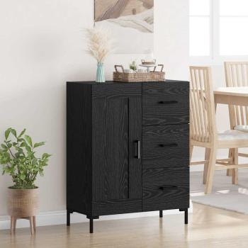 ARDEBO.de - Sideboard Schwarz Eichen-Optik 69.5 x 34 x 90 cm Holzwerkstoff