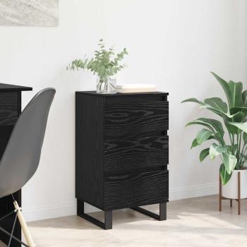 ARDEBO.de - Sideboard mit Schubladen Schwarz Eichen-Optik Holzwerkstoff