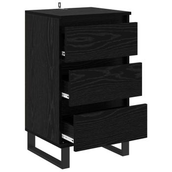 Sideboard mit Schubladen Schwarz Eichen-Optik Holzwerkstoff