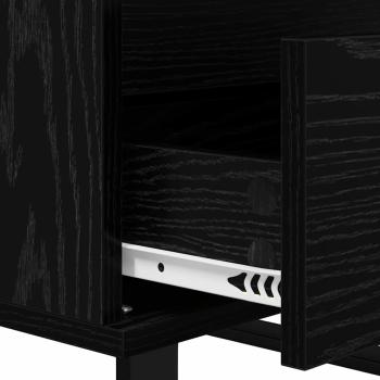 Sideboard mit Schubladen Schwarz Eichen-Optik Holzwerkstoff